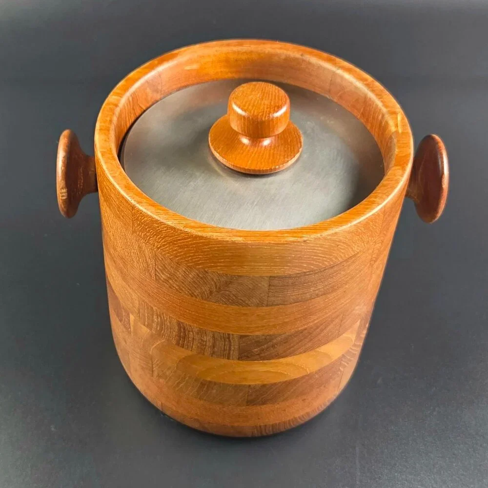 Vintage Danish Teak Ice Bucket with Lid – Sheffield, England